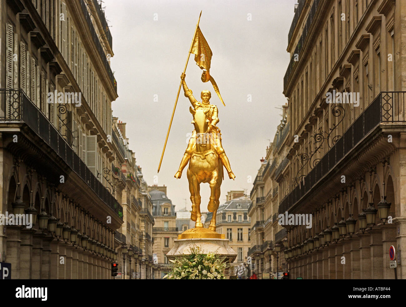 Statue of Joan of Arc at Place des Pyamides in Paris France Stock Photo