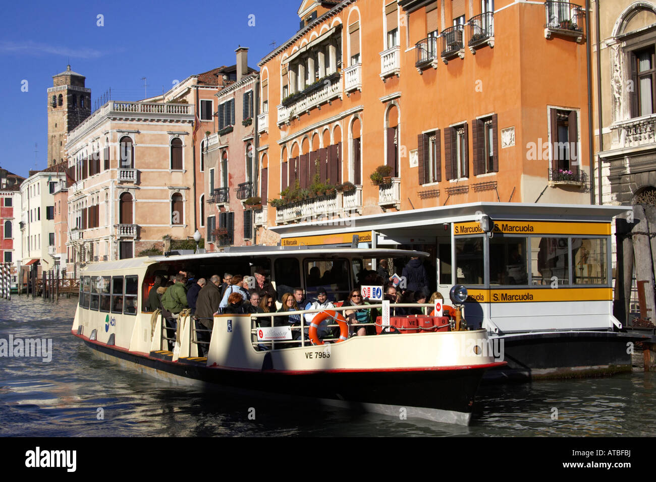 Vaporetto On The Grand Canal , Venice , Italy Stock Photo - Alamy