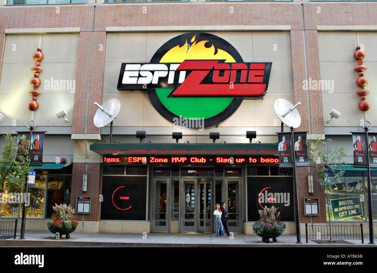 STREET SCENE Chicago Illinois ESPN Zone restaurant and arcade on Ohio