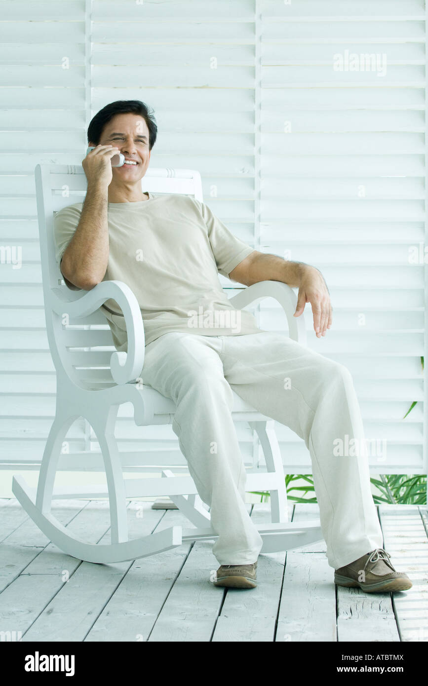 Sitting In Rocking Chair Stock Photos & Sitting In Rocking Chair Stock