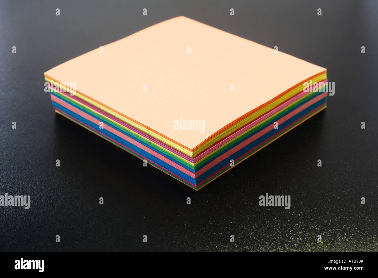 Stack of multicolored paper, closeup Stock Photo Alamy