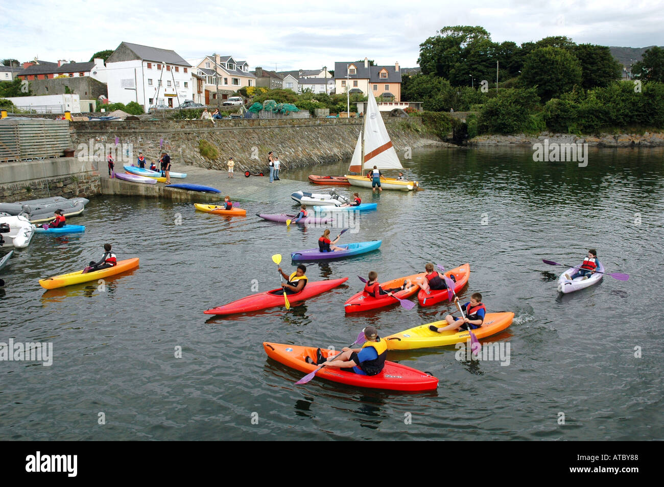 Schull Co Cork Ireland A canoeing Training Class. Schull is a popular