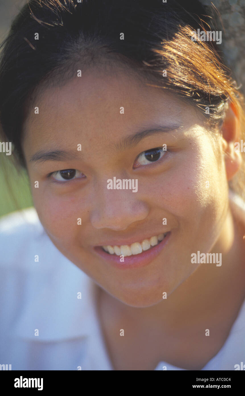 Australia Qld portrait of filipino australian teenage girl Stock Photo