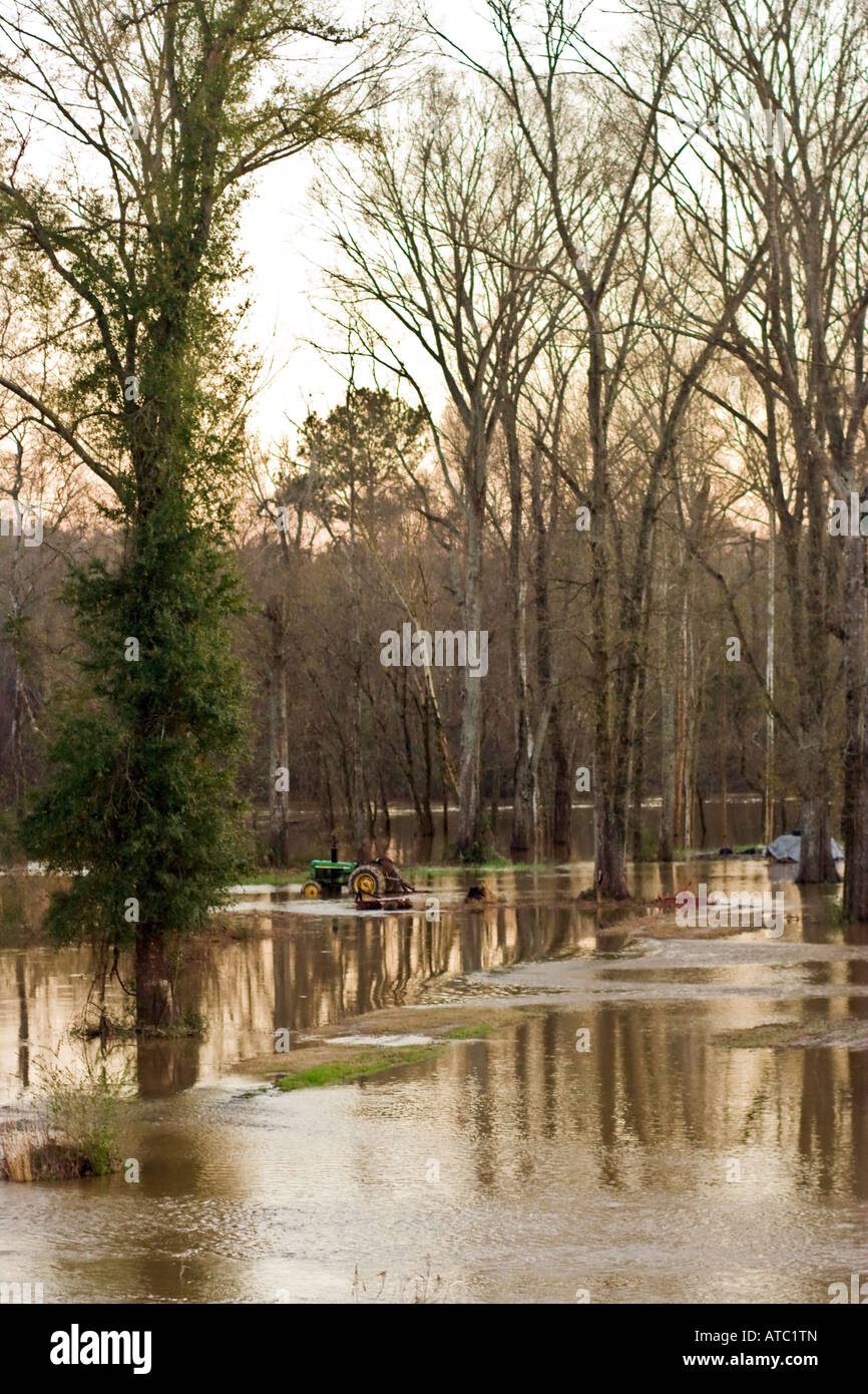 Flooding on Strong River Stock Photo