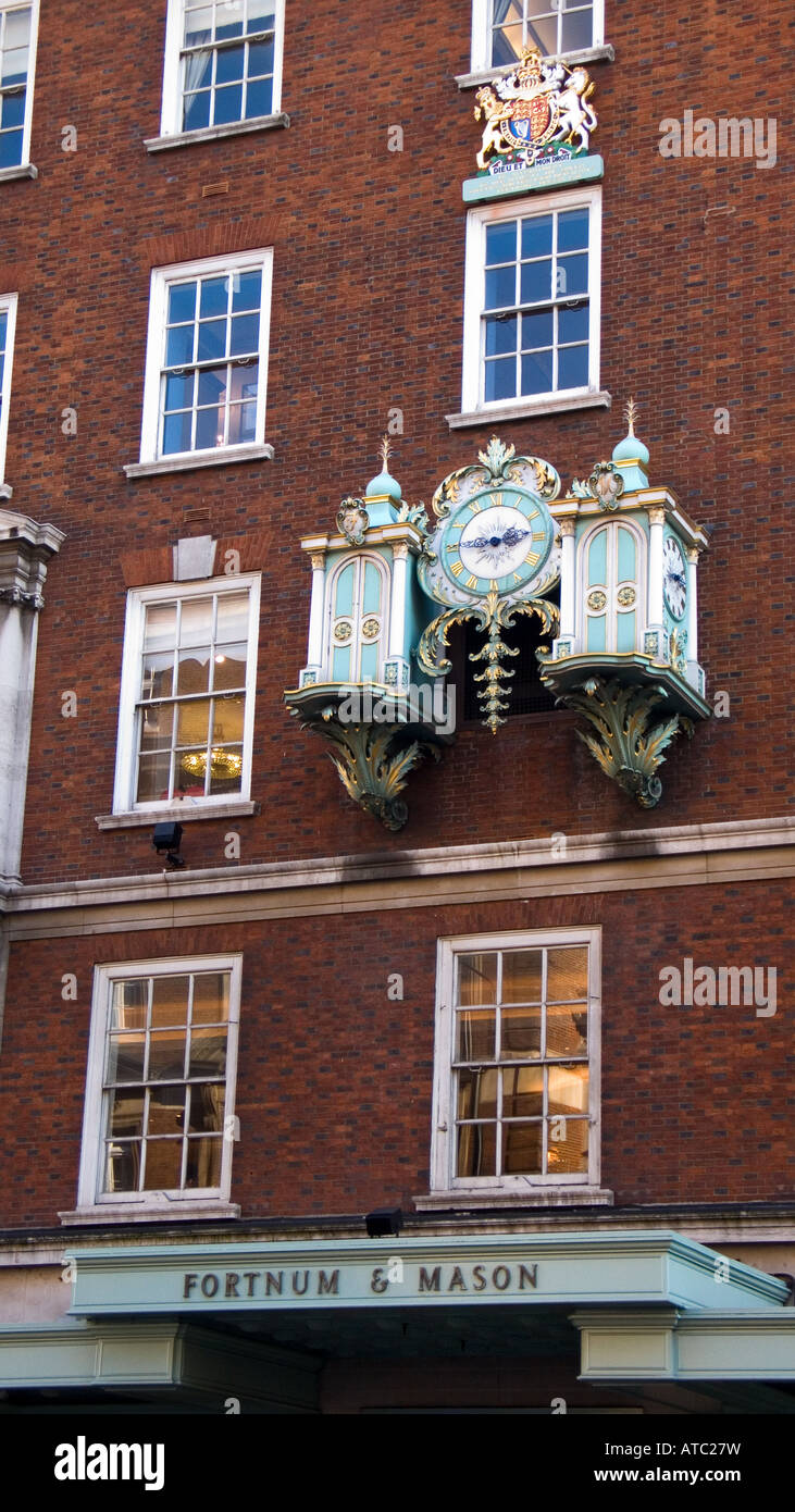 Fortnum and Mason facade, Piccadilly, London, England, UK Stock Photo