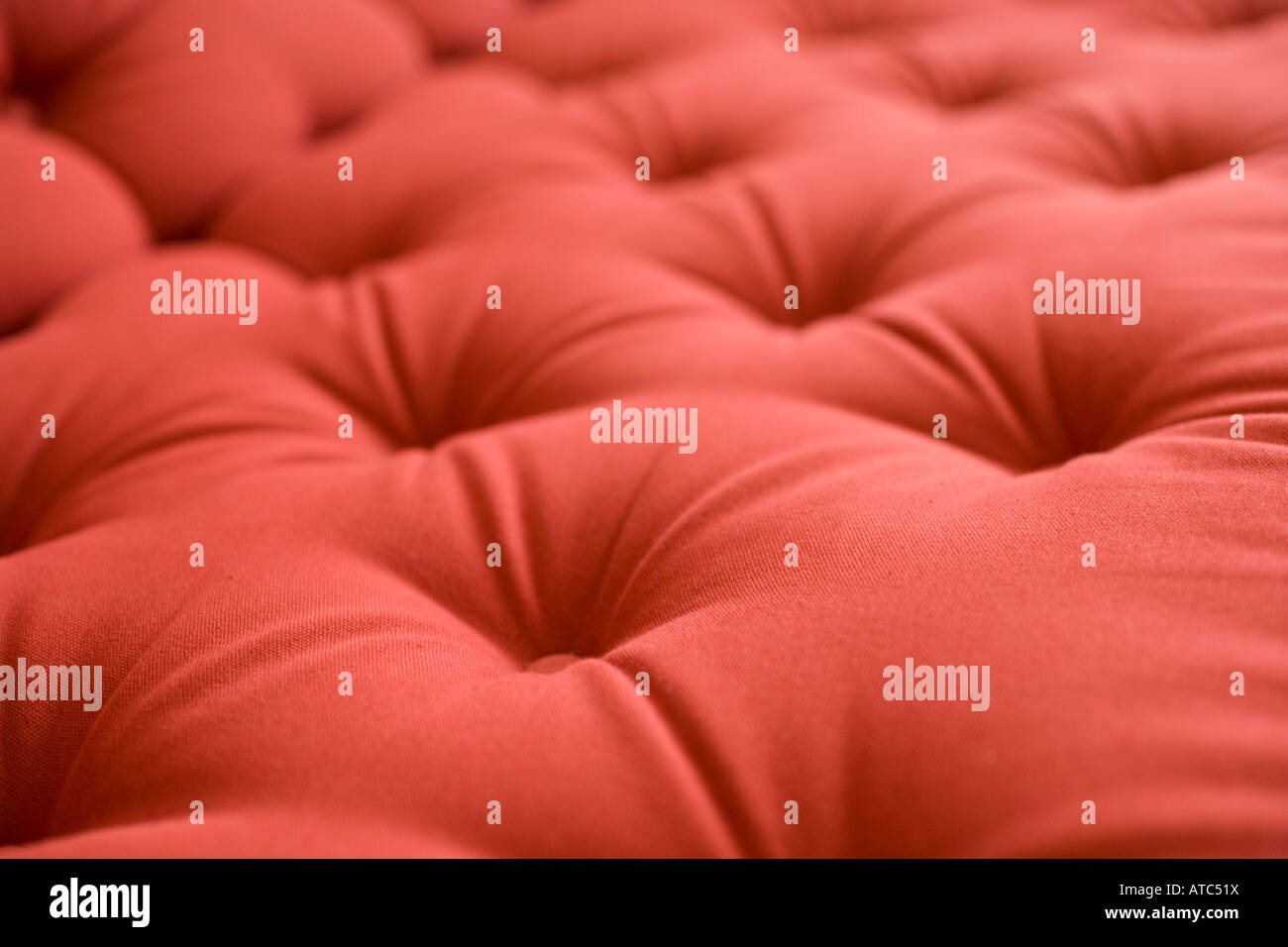 detail of a red sofa Stock Photo