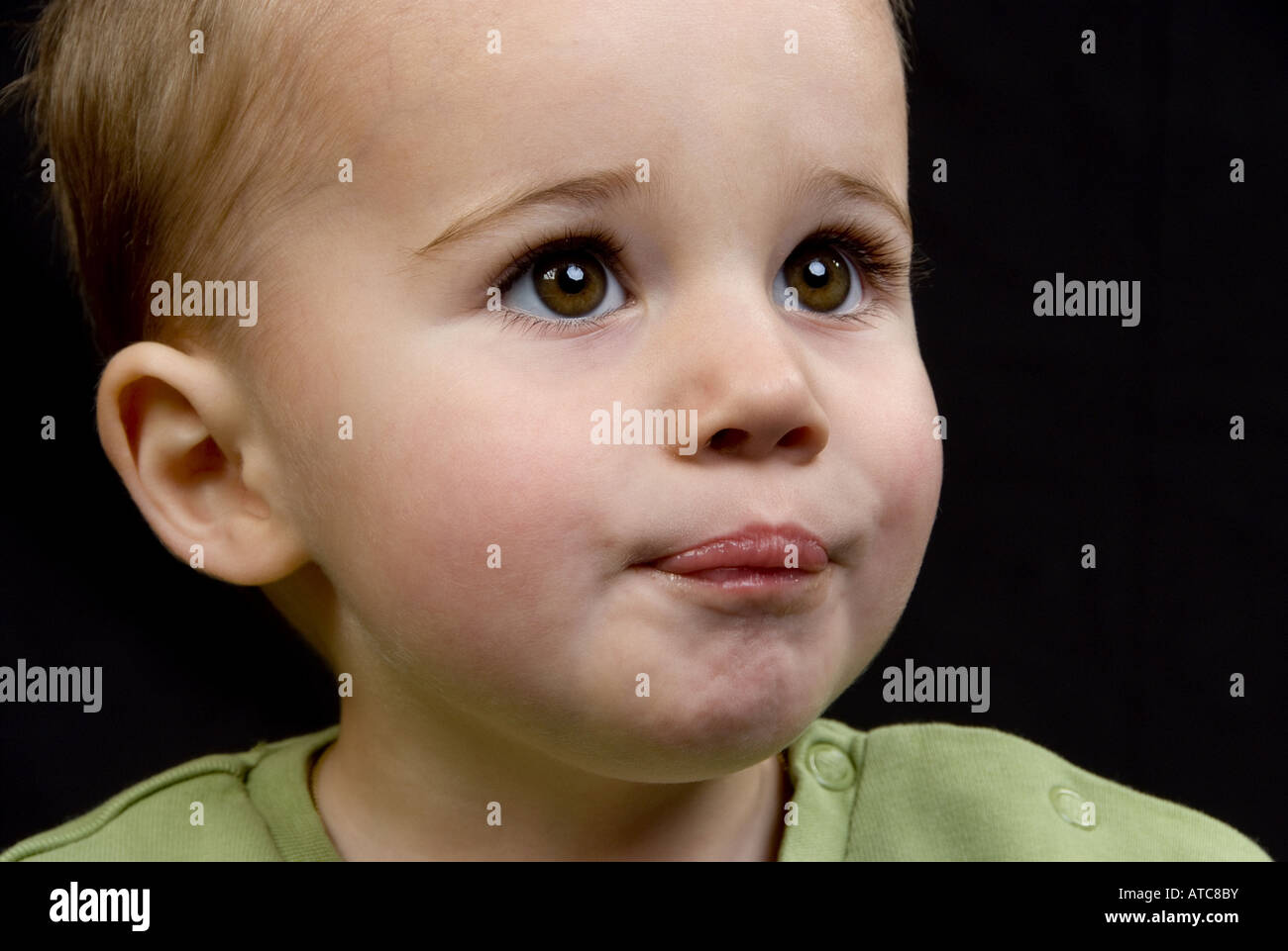 little cute, brownhaired boy Stock Photo Alamy