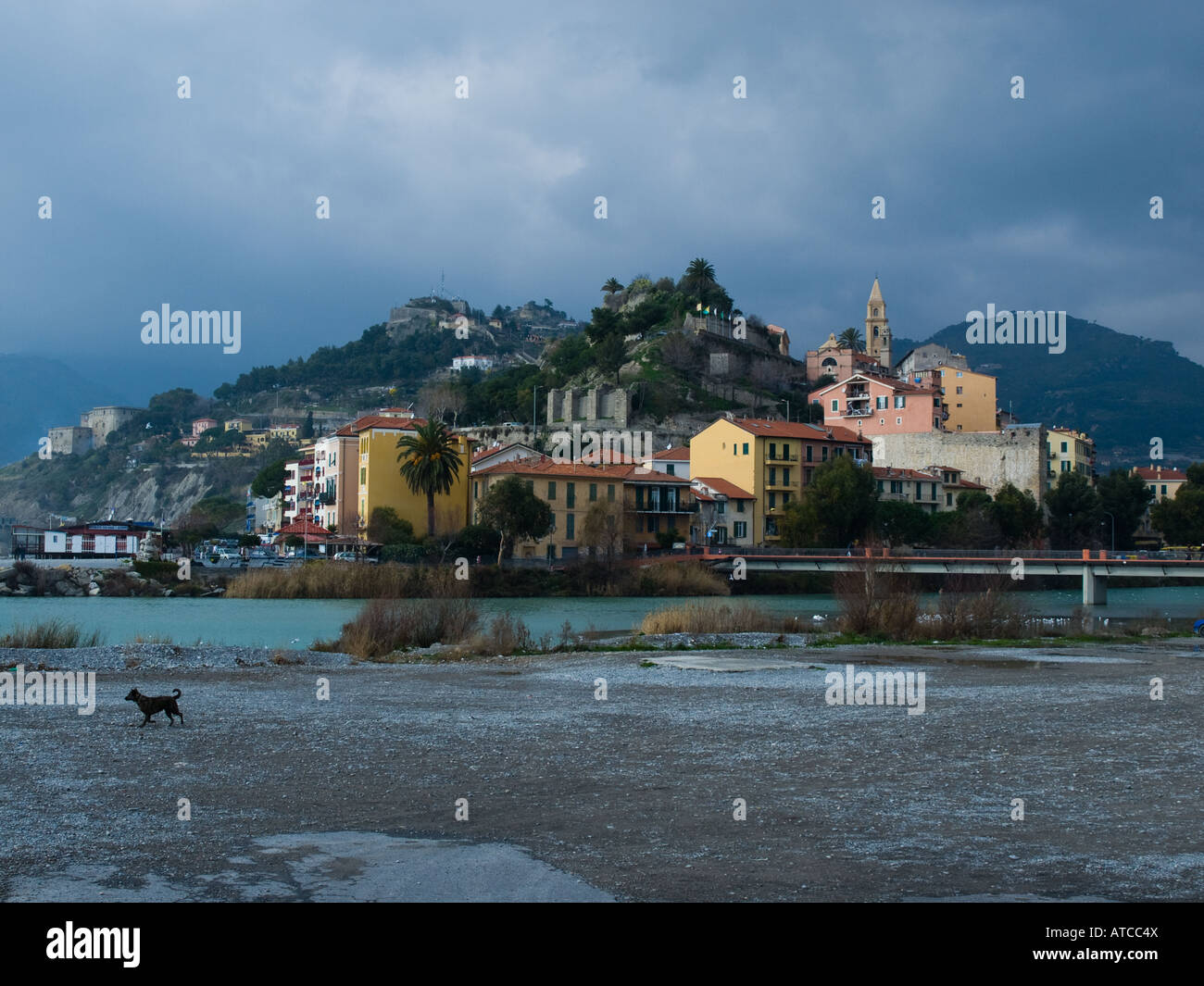 A view of Ventimiglia, Italy. Stock Photo