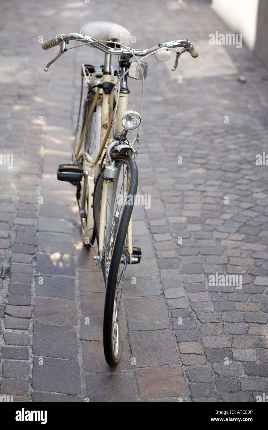 bent bicycle Stock Photo