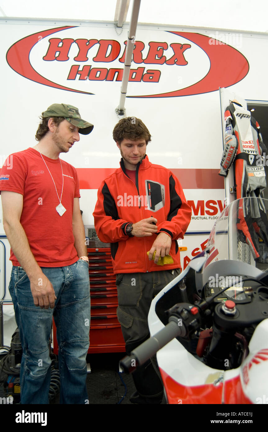 Guy Martin, (Without hat) Hydrex Honda Superbike Rider Stock Photo