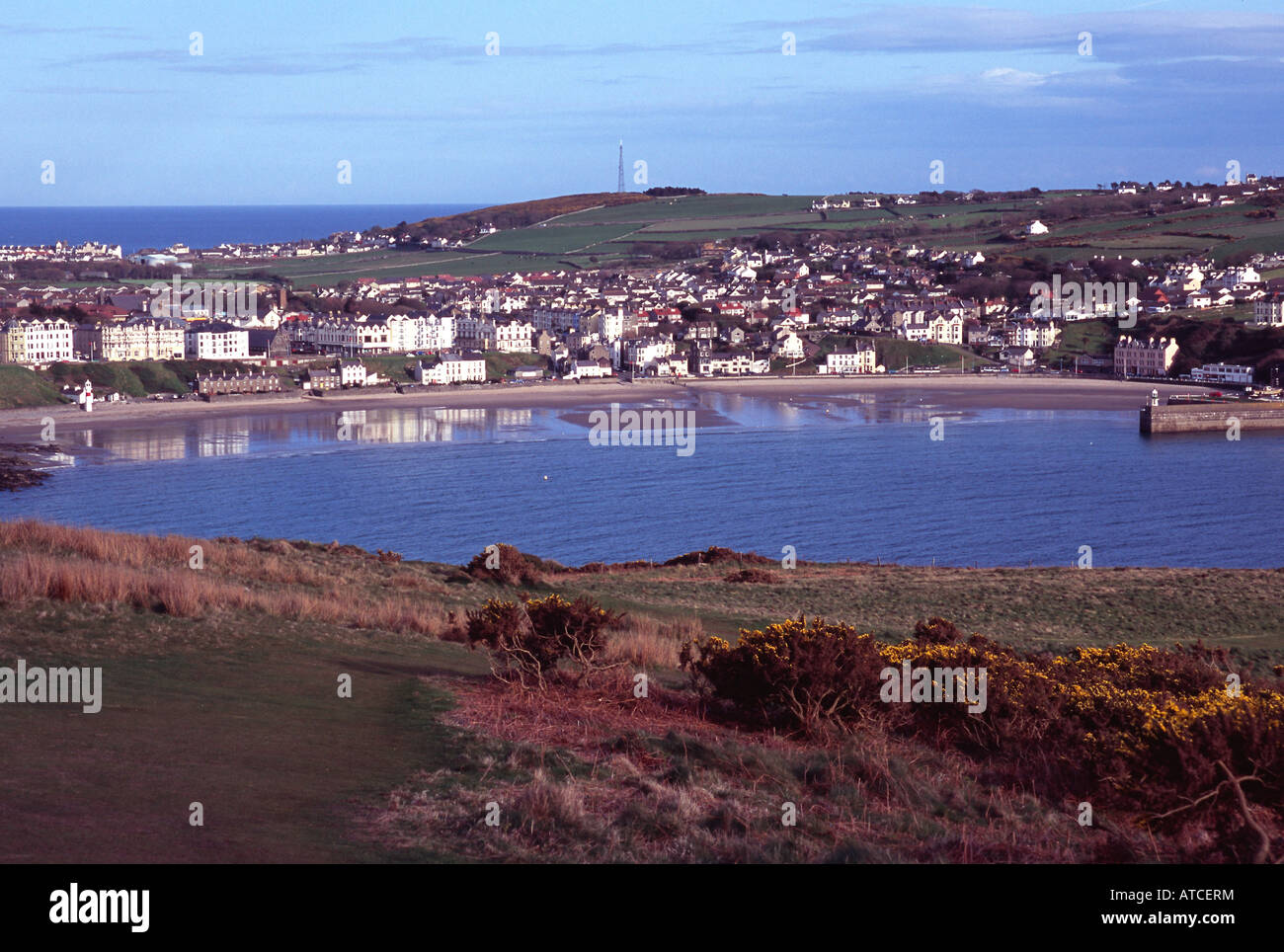 port erin bay from Bradda Head isle of man Stock Photo Alamy