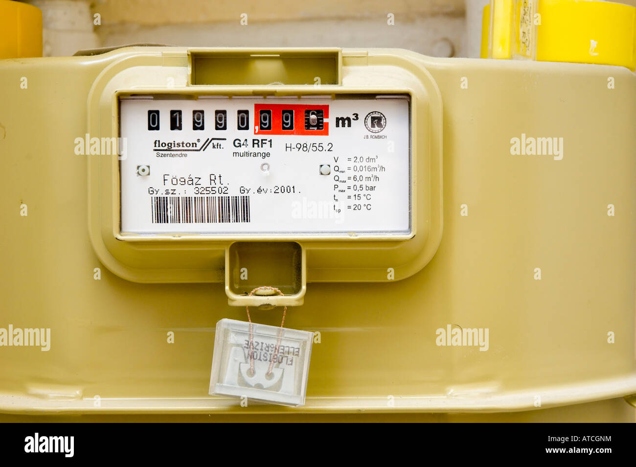 Gas consumption meter Stock Photo Alamy