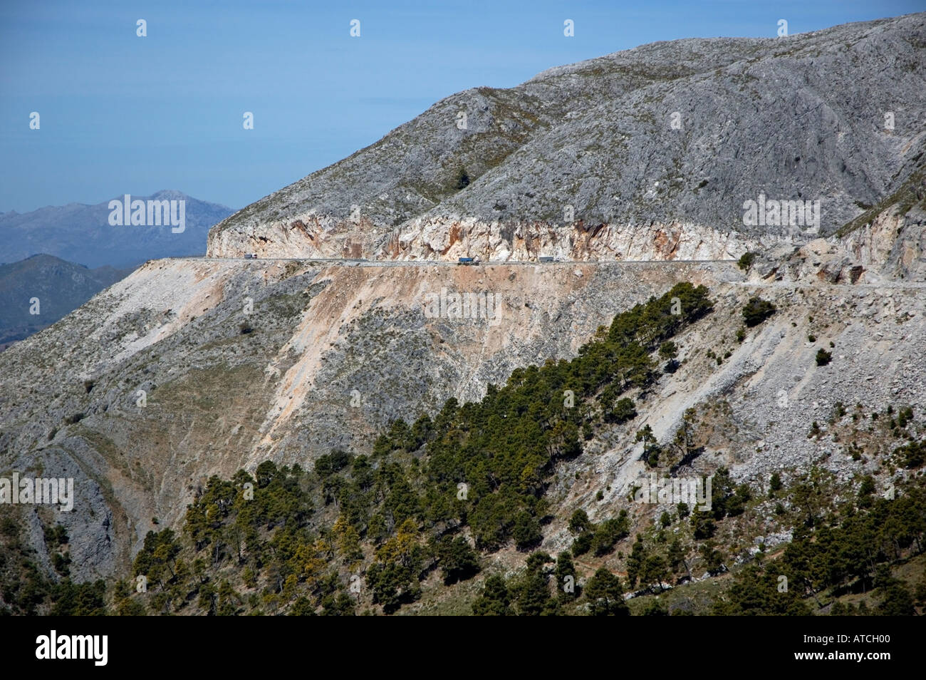 Spain Andalusia The Sierrania De Ronda On A376 Road Stock Photo