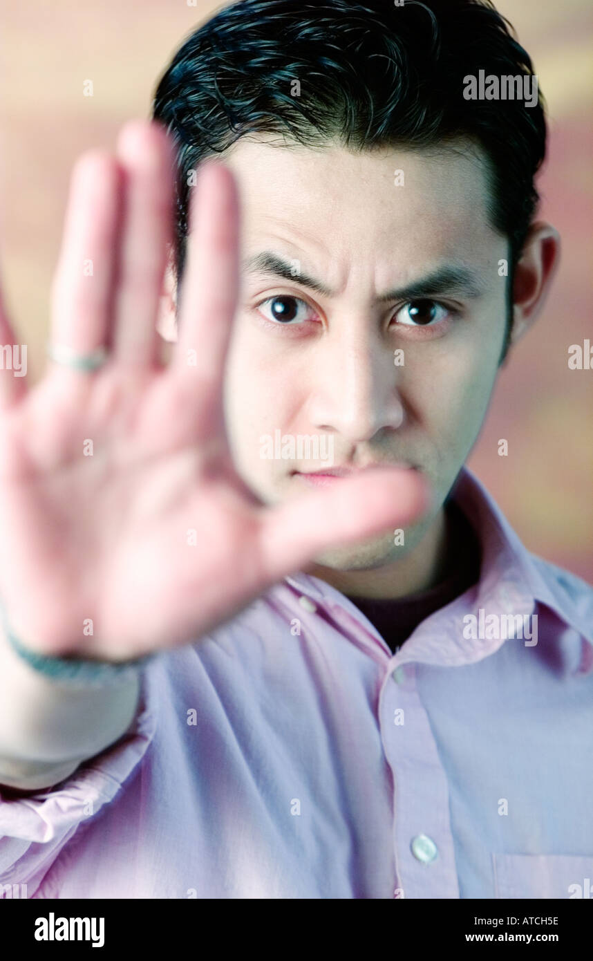 Portrait Mixed Race Man Stock Photo