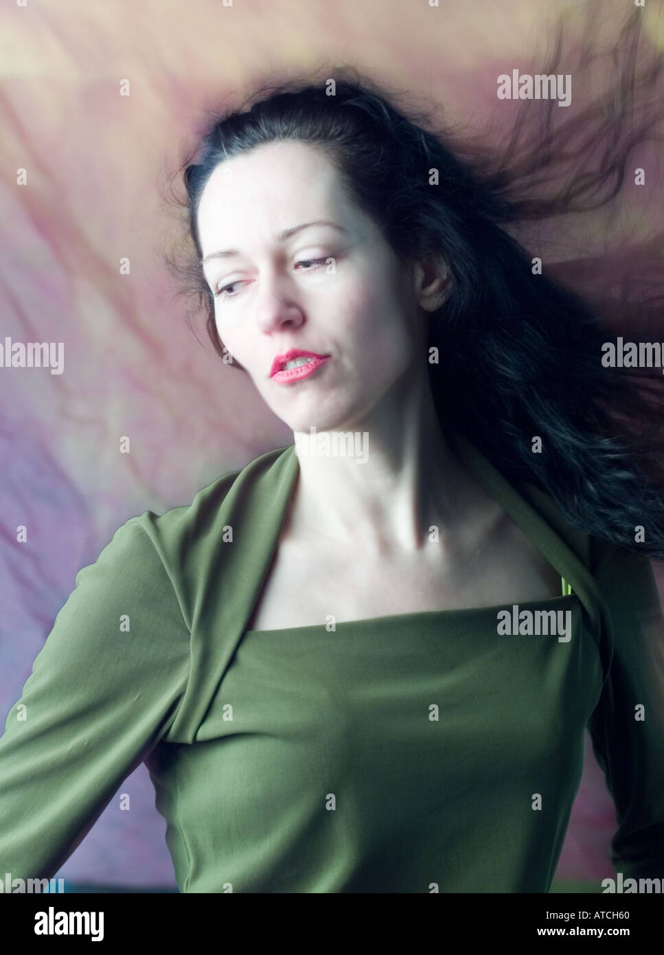 Portrait Caucasian woman Stock Photo