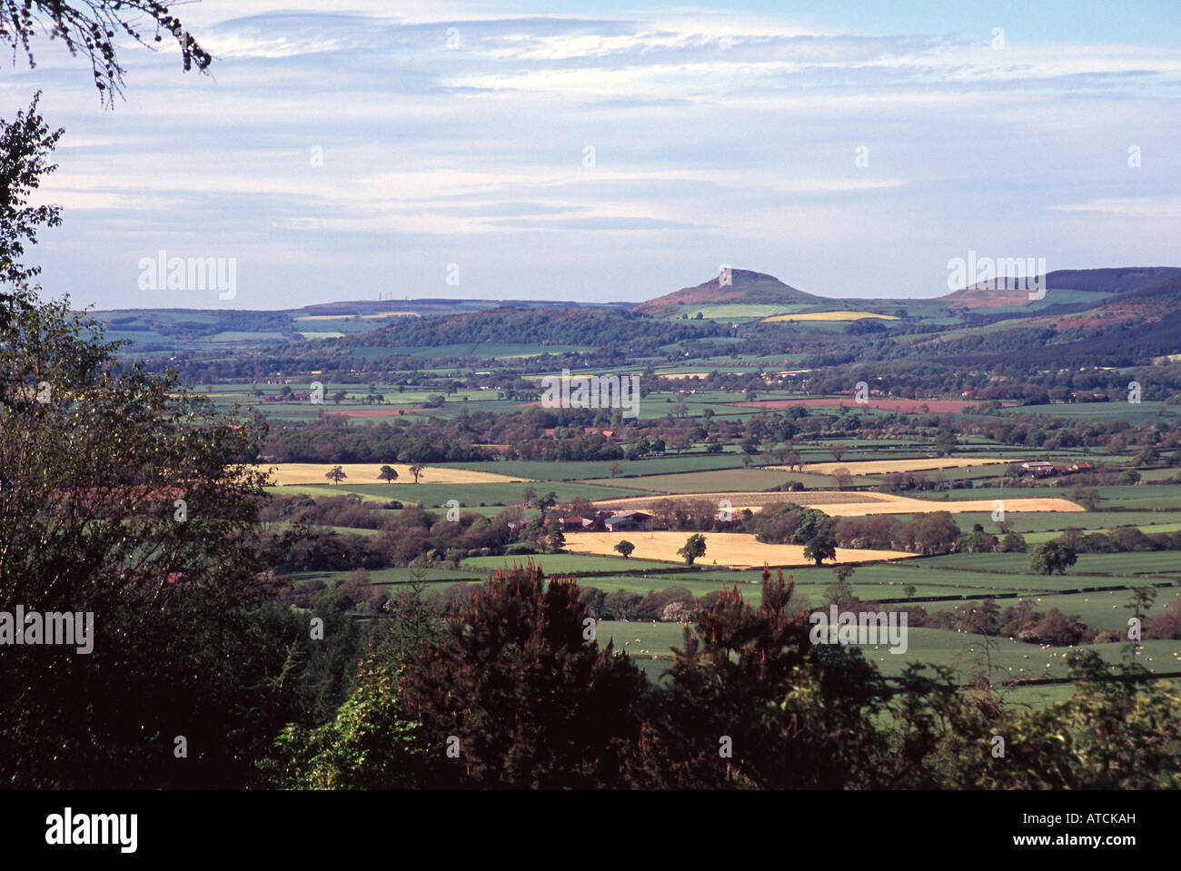 Roseberry Topping a famous peak on the North Yorkshire Moors near Great