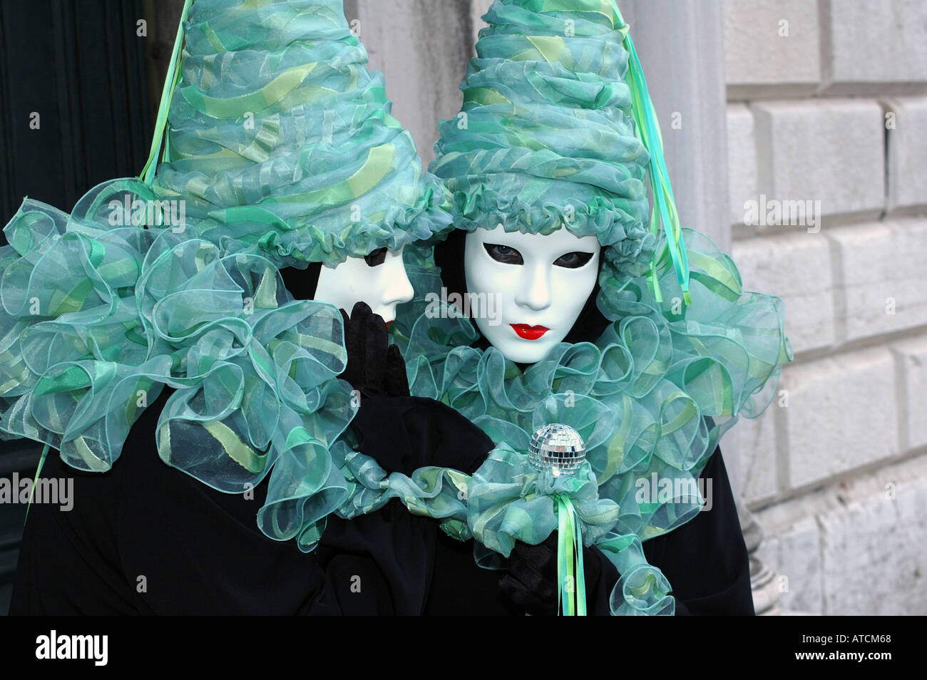 A couple of masqueraders in Carnival of Venice 2005 Stock Photo