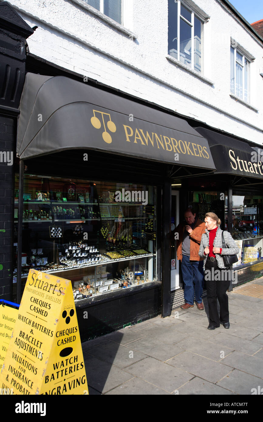 united kingdom essex rayleigh high street stuart's pawnbrokers shop Stock Photo