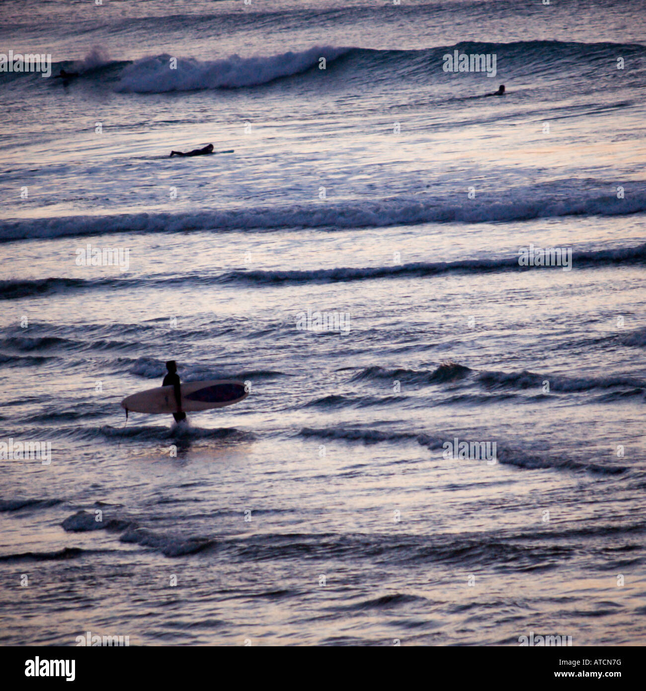 Surfers, Gwithian Stock Photo