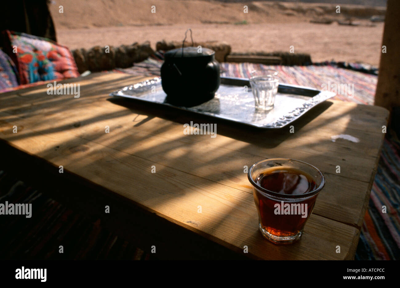 Bedouin Tea in the Desert Stock Photo - Alamy