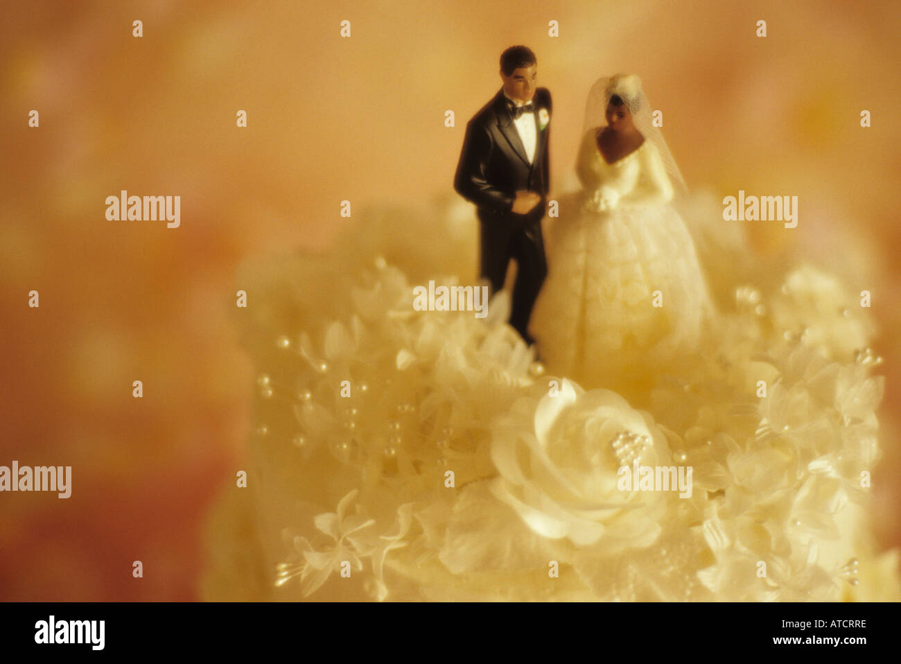 Traditional Marriage Ceremony With African American Black Couple