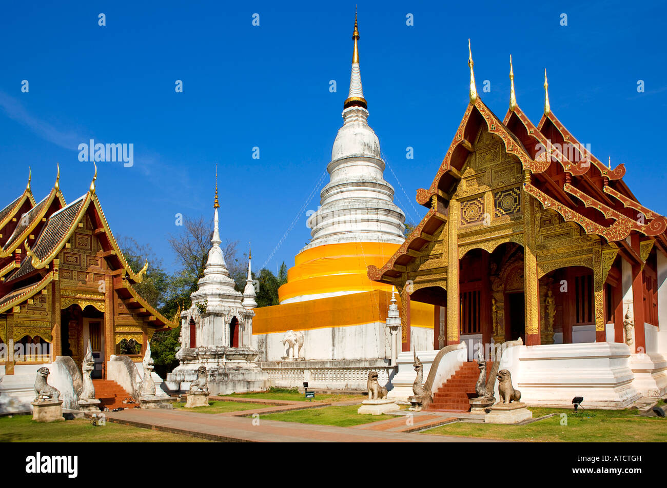Wat phra sing temple in chiang mai Stock Photo