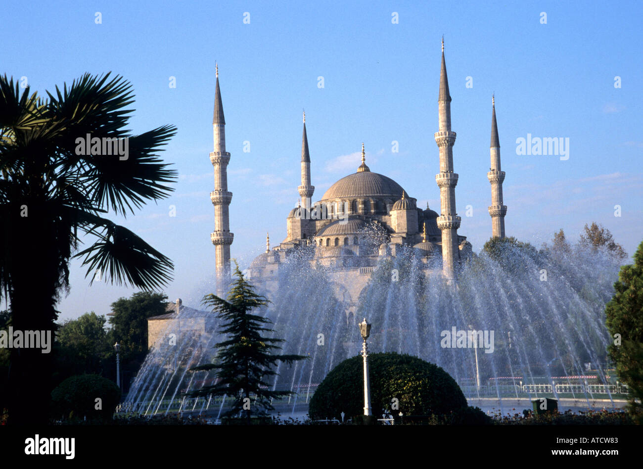 Istanbul Turkey Blue Mosque Sultan Ahmet Camil fountain Stock Photo - Alamy