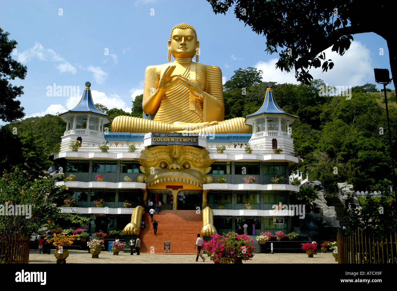 Dambulla cave temple  It is the largest and best preserved cave temple complex in Sri Lanka. Stock Photo