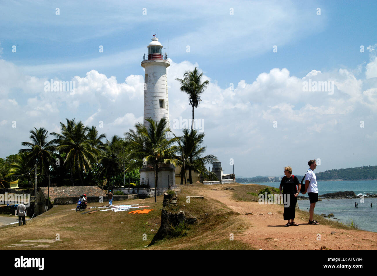 Galle Ceylon Sri Lanka light house beach coast Stock Photo Alamy