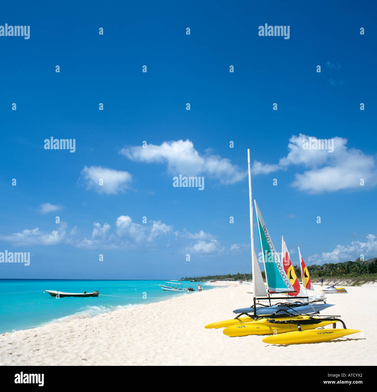 Playacar Beach, Playa del Carmen, Mayan Riviera, Quintana Roo, Yucatan Peninsula, Mexico Stock Photo