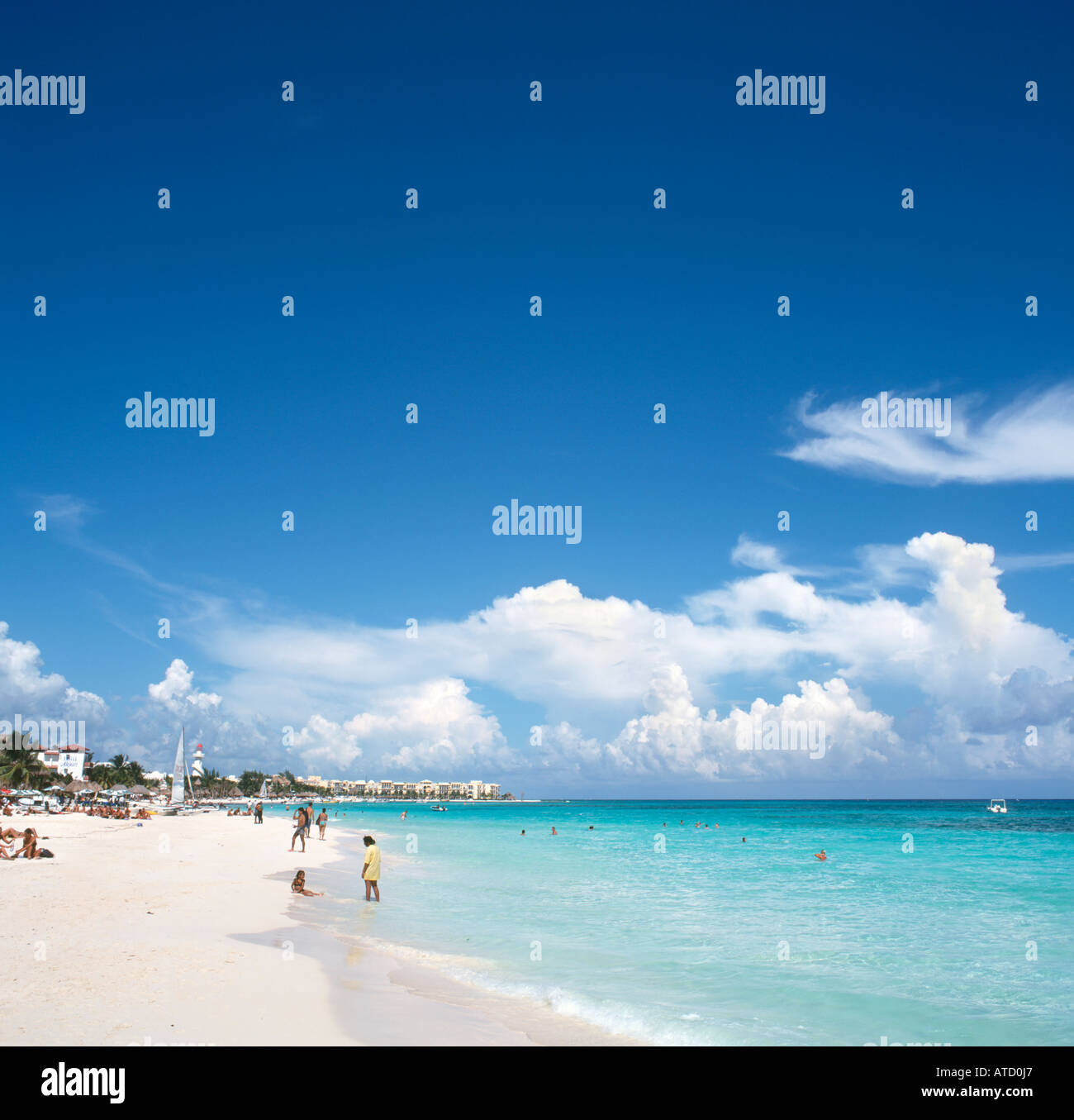 Beach in Resort Centre, Playa del Carmen, Mayan Riviera, Quintana Roo