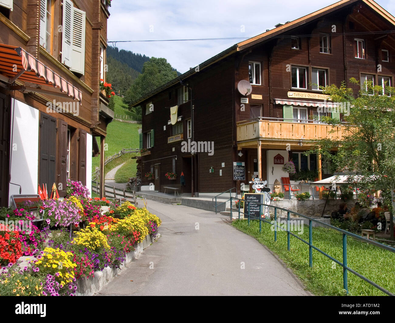 Esther s Guest House B B Gimmelwald Switzerland Stock Photo - Alamy