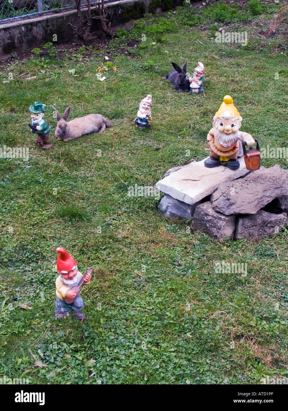 Garden Gnomes of A Traditional House At Tasch Near Zermatt In the