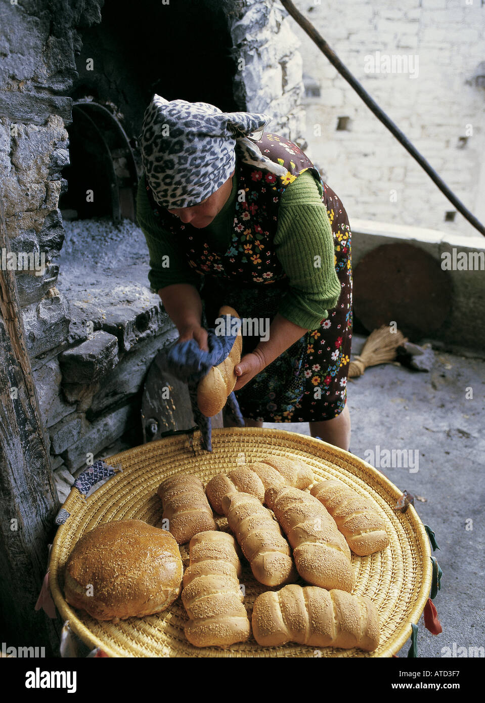 Baking traditional bread Stock Photo