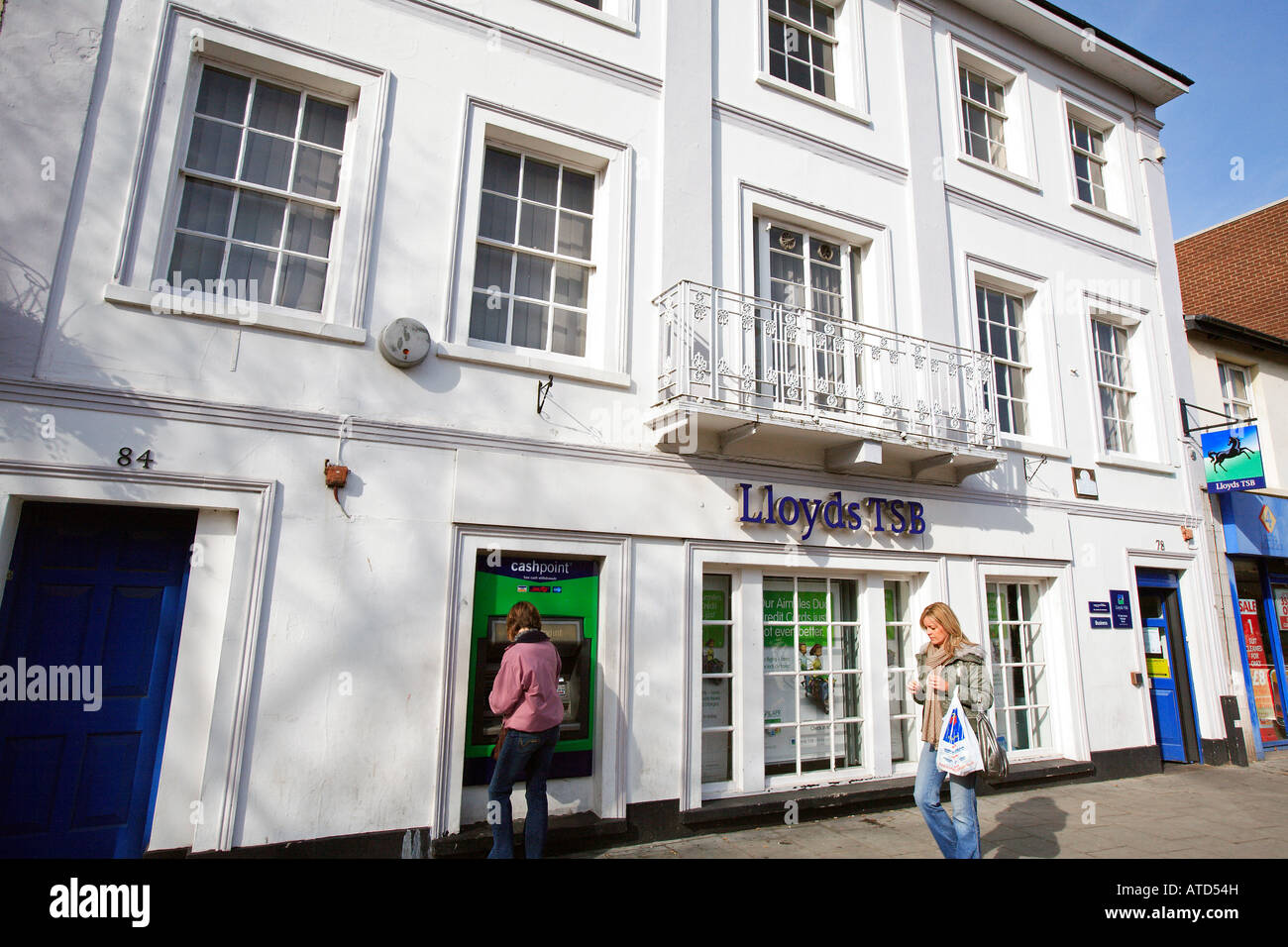 united kingdom essex rayleigh the high street and lloyds tsb bank Stock Photo