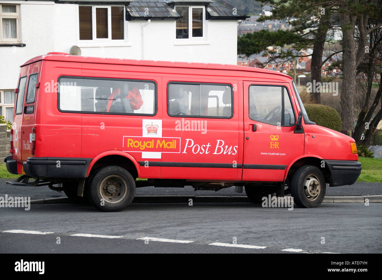 Royal Mail postbus Aberystwyth Wales UK Stock Photo
