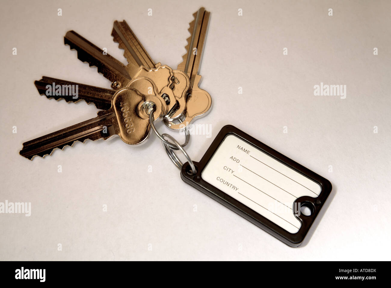 Keys on keyring Stock Photo Alamy
