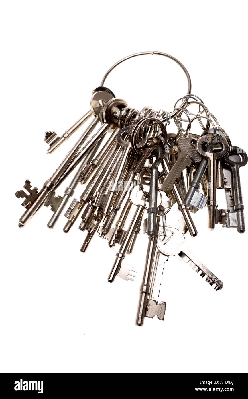 Keys on keyring Stock Photo Alamy