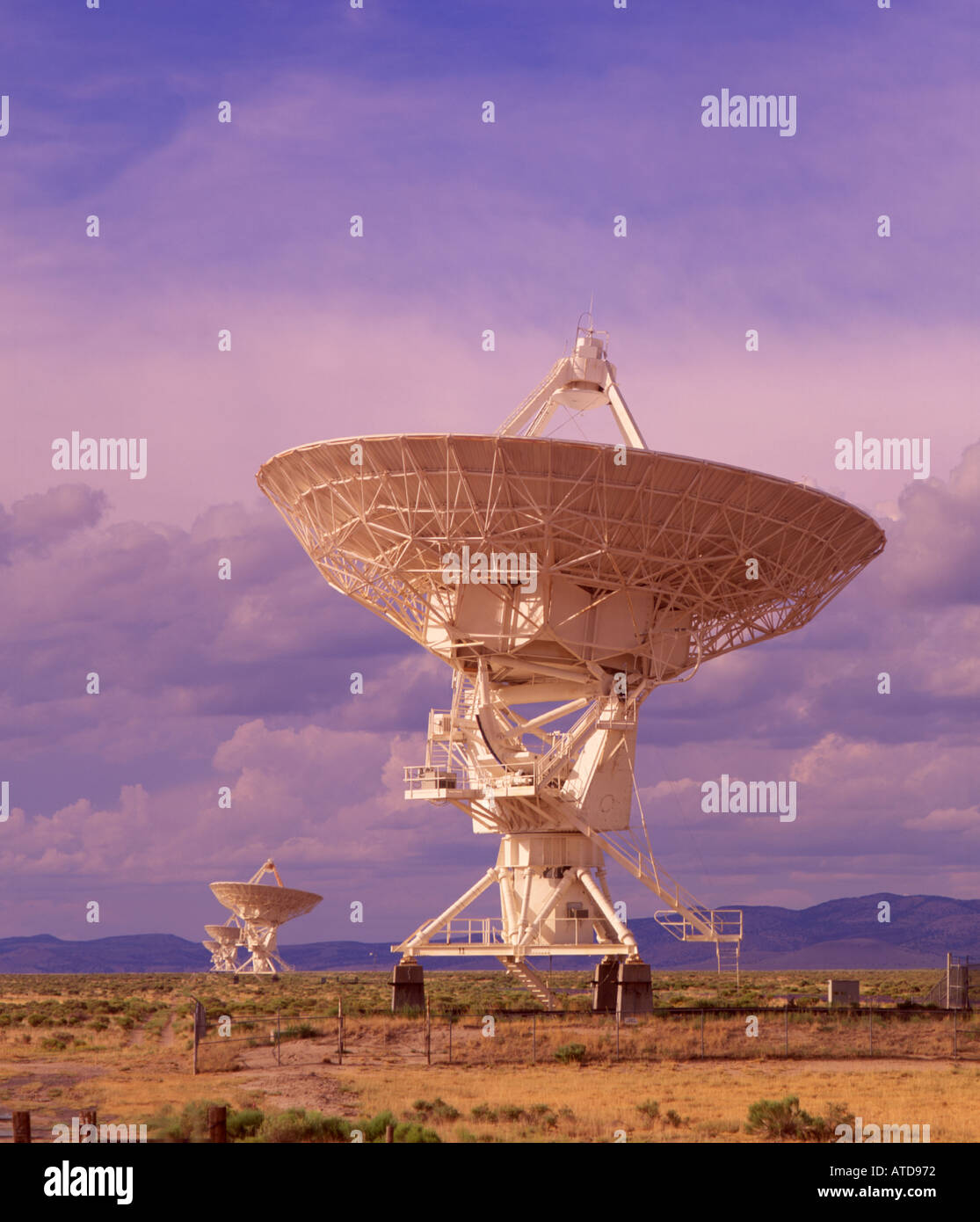 A radio telescope at Radio Observatory in San Agustin New Mexico United