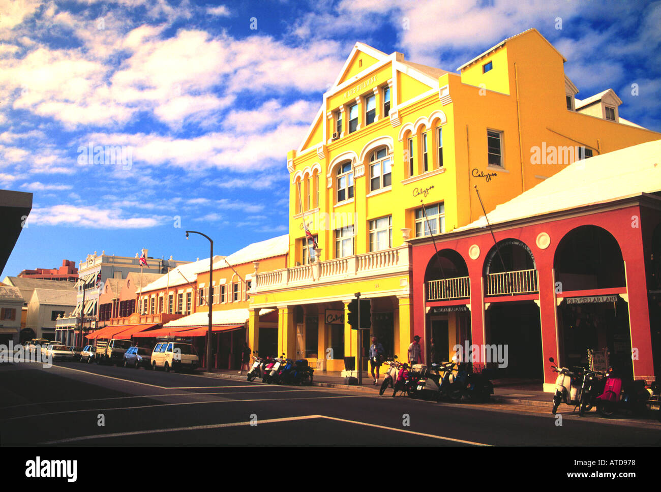 Downtown Hamilton Bermuda Stock Photo Alamy