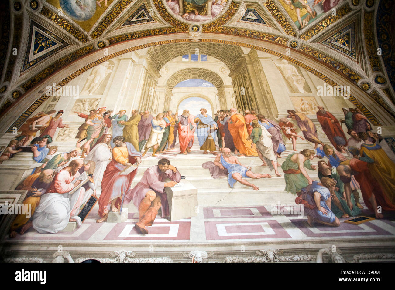 School of Athens, Rapahel's rooms, Vatican museums Stock Photo
