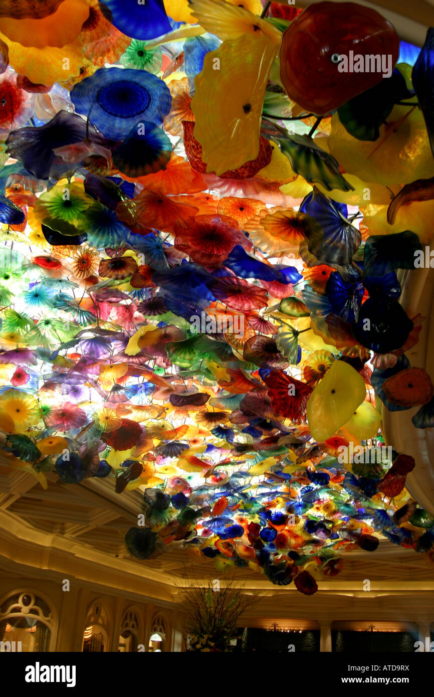 Dale Chihuly Glass Ceiling At The Bellagio Hotel In Las Vegas