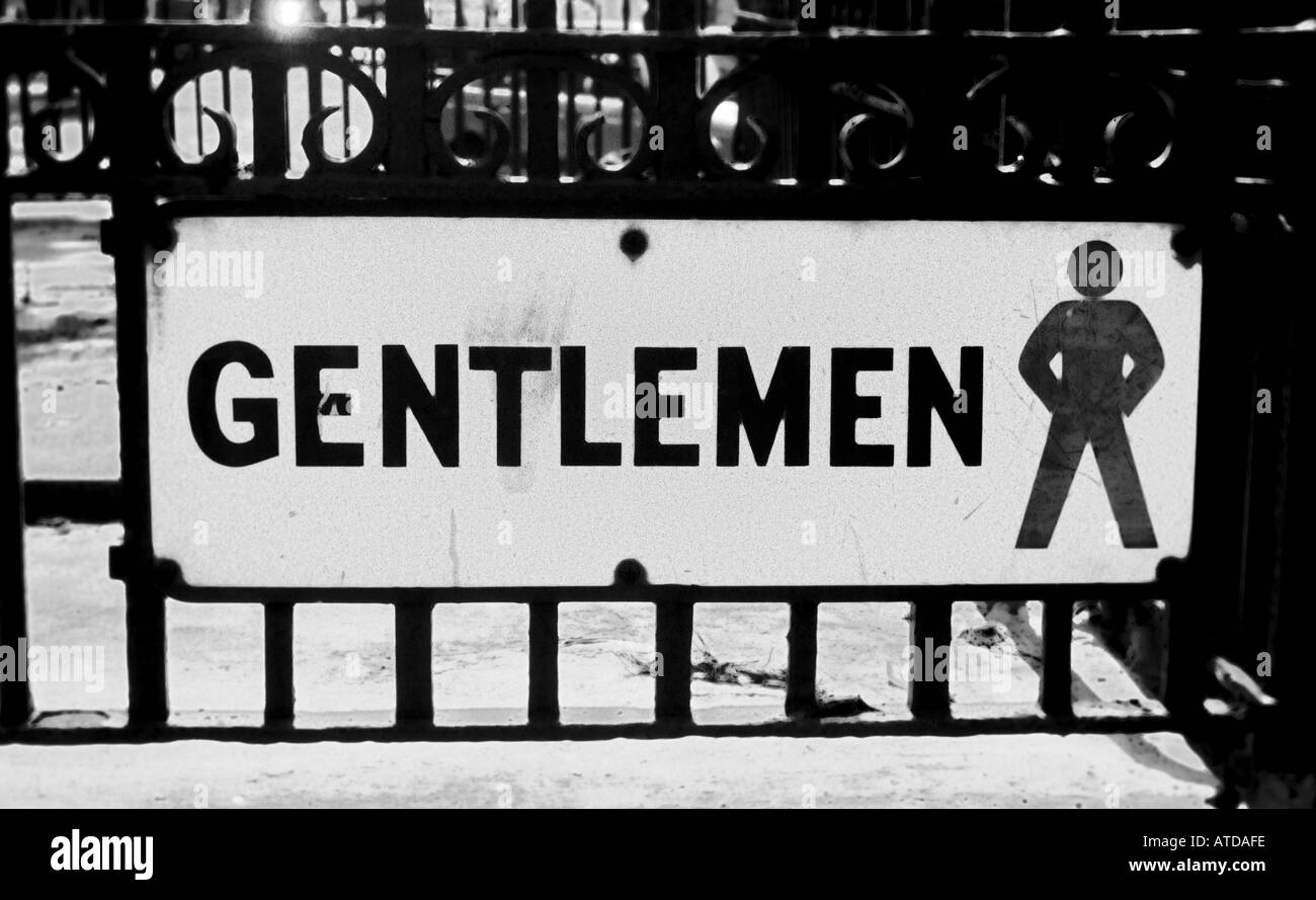 Old Victorian Toilet Sign in London UK Stock Photo Alamy