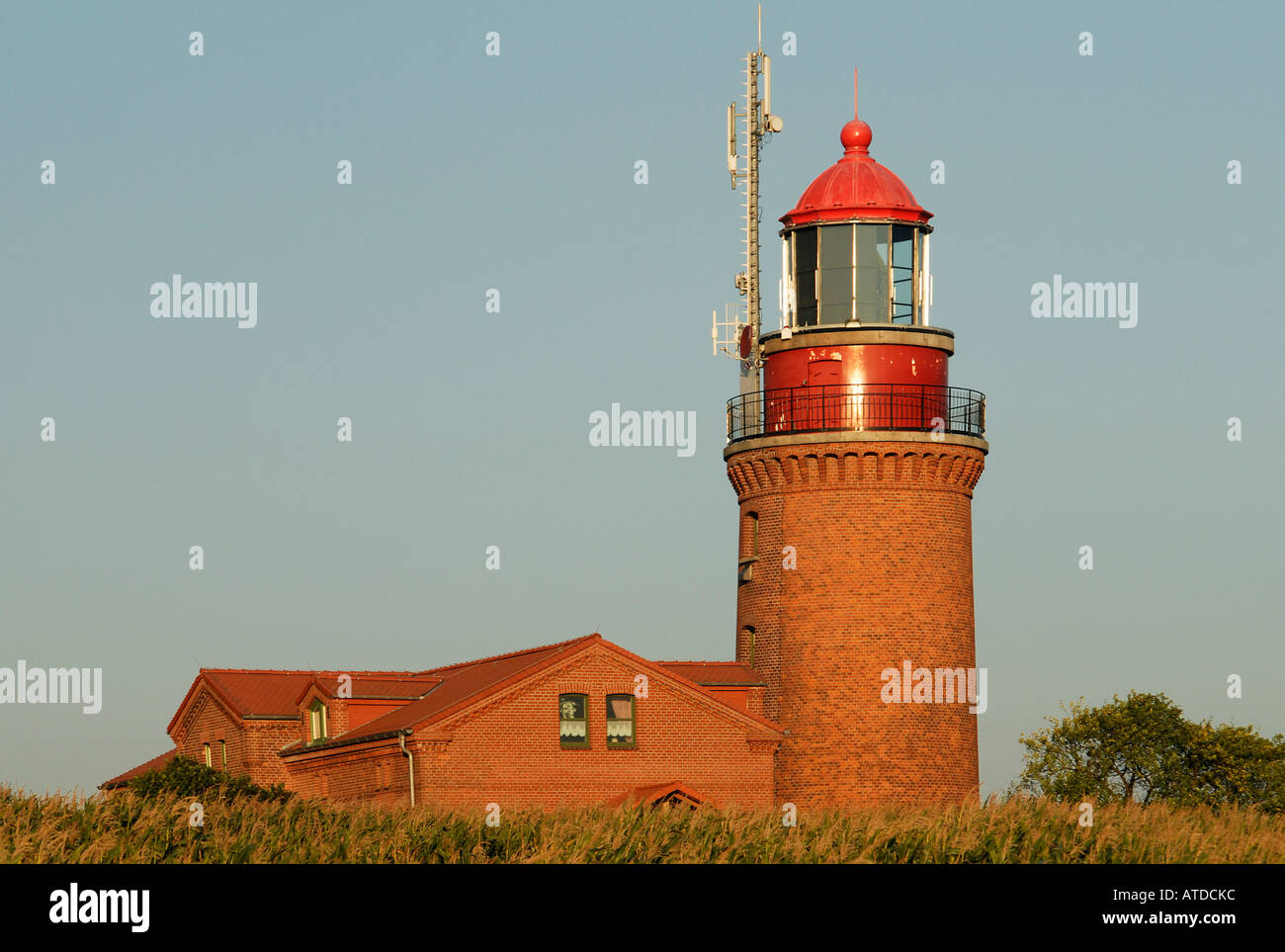 Old lighthouse in Bastorf near Kuehlungsborn, Western-Pomerania, Germany Stock Photo