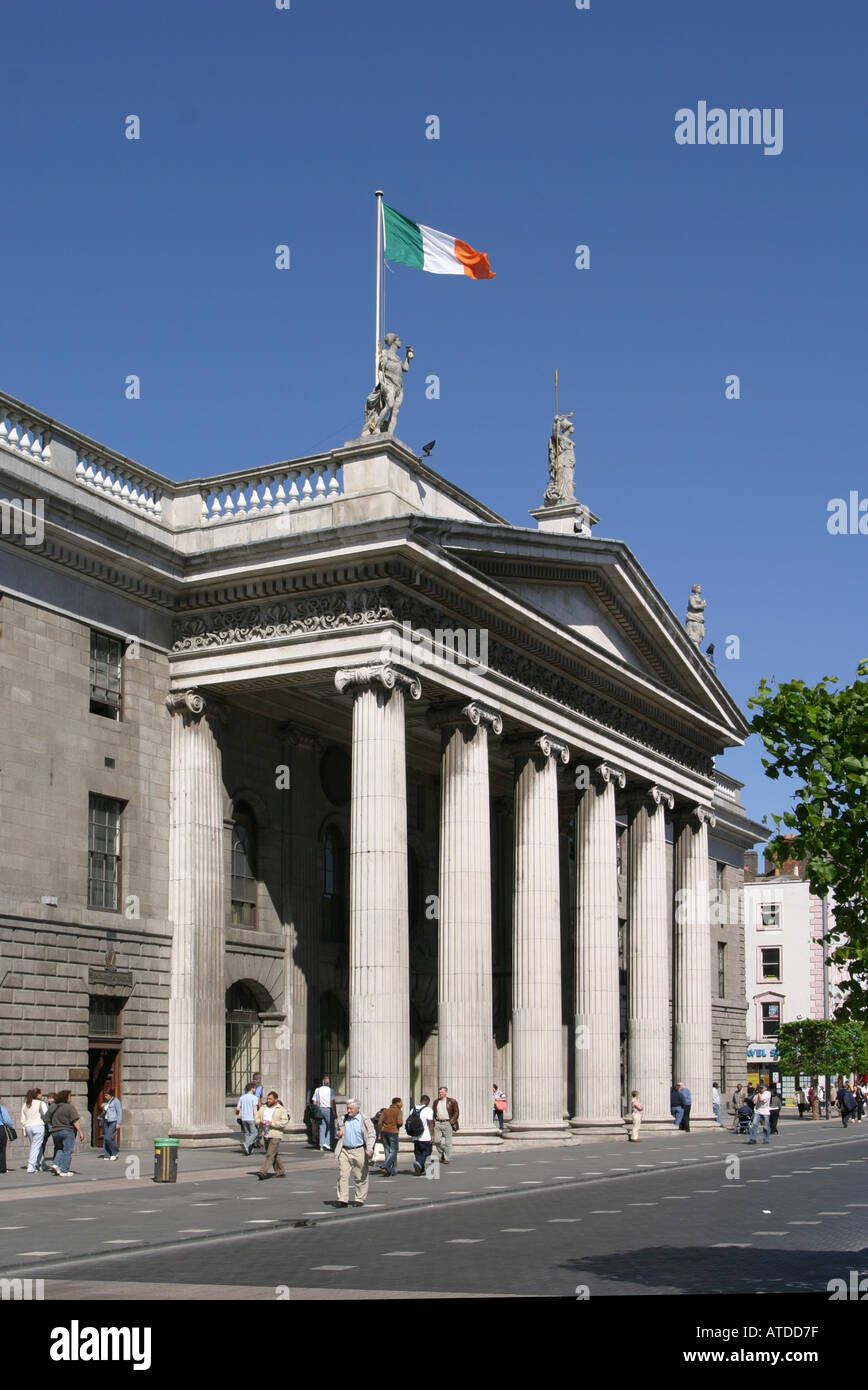 The General Post Office GPO on O Connell Street Lower in Dublin Ireland  Site of the Easter Rising in 1916 Stock Photo - Alamy