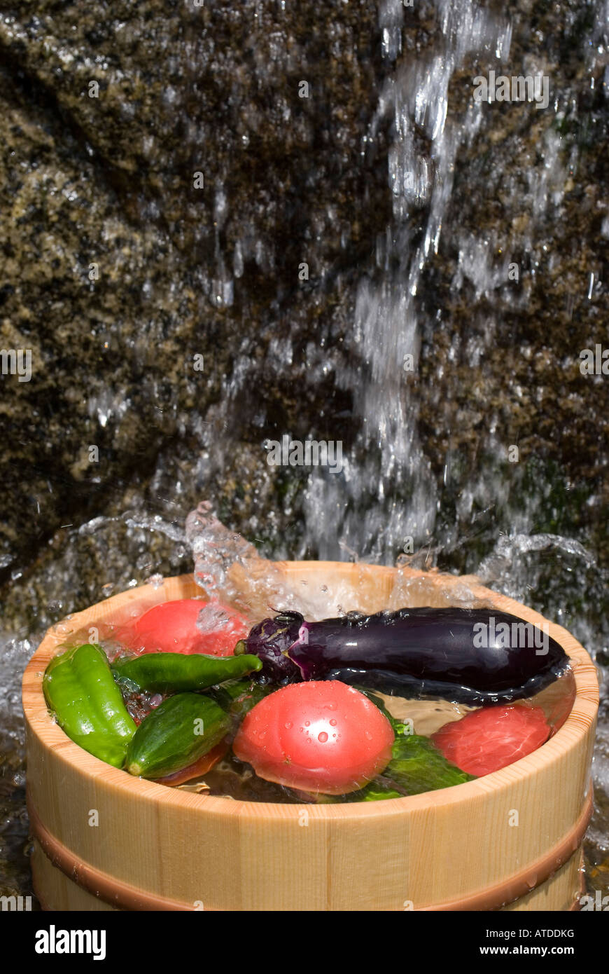 Vegetables in tub Stock Photo Alamy