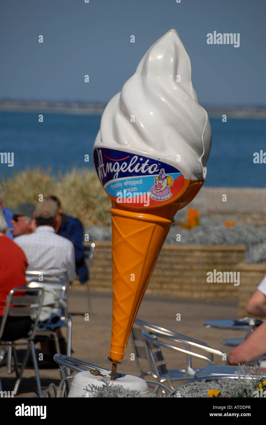 Large Ice Cream Stand Outside Ice Stock Photo 1335408629