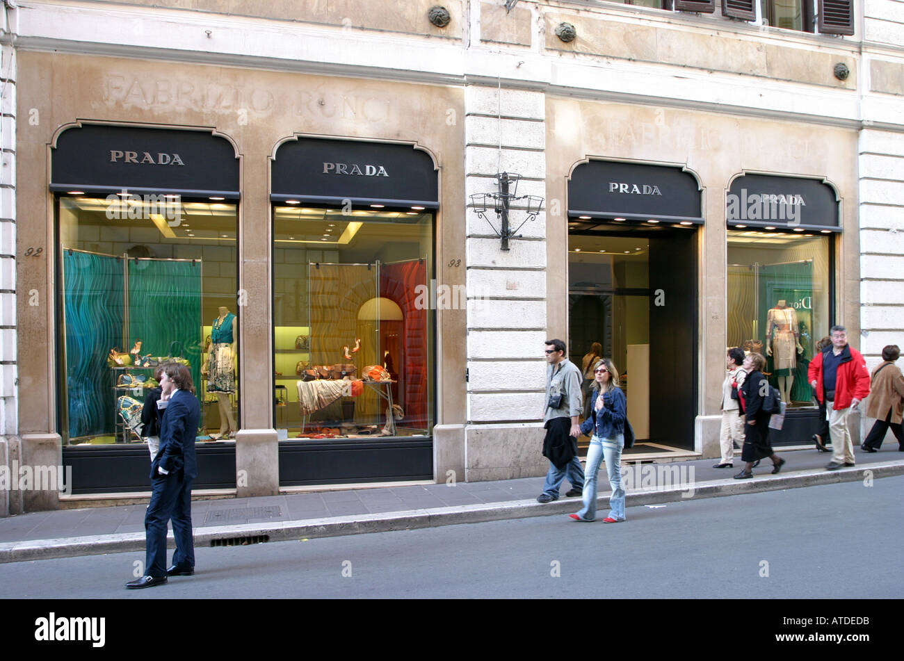 Prada store in Rome Italy Stock Photo - Alamy