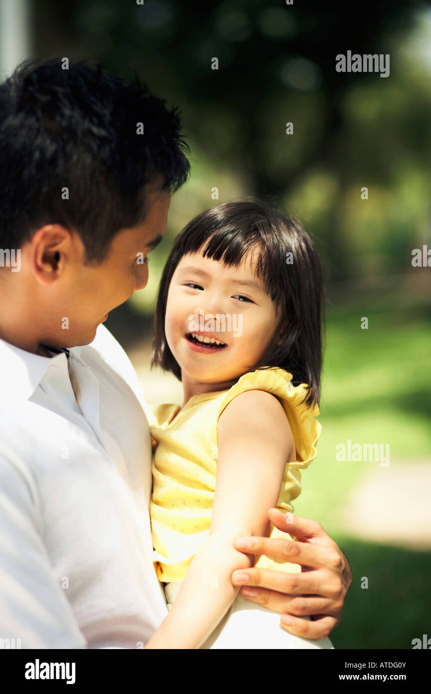 father and daughter in the park Stock Photo - Alamy