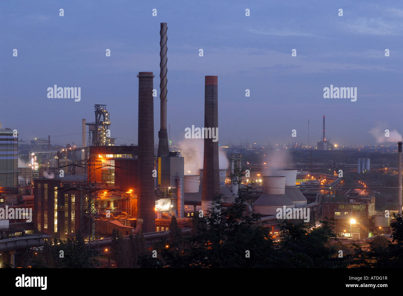 ThyssenKrupp smelting works in Duisburg, Germany Stock Photo